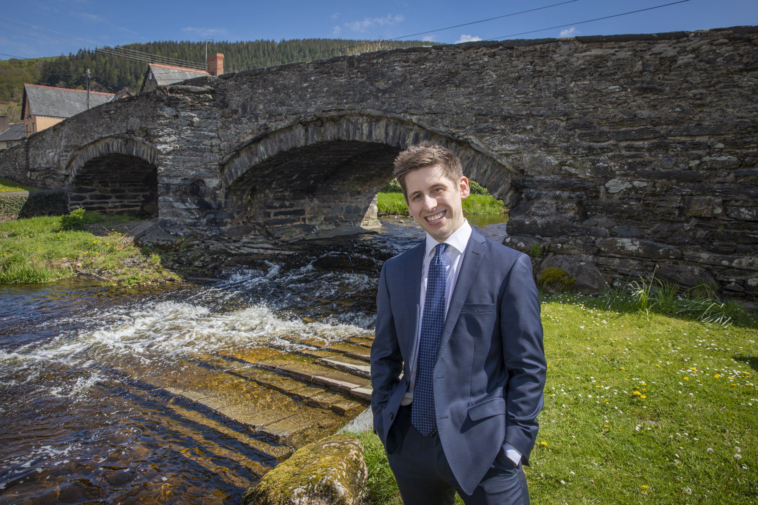 Gruffydd Ceidiog Hughes by the River Ceidiog in Llandrillio. Picture Mandy Jones